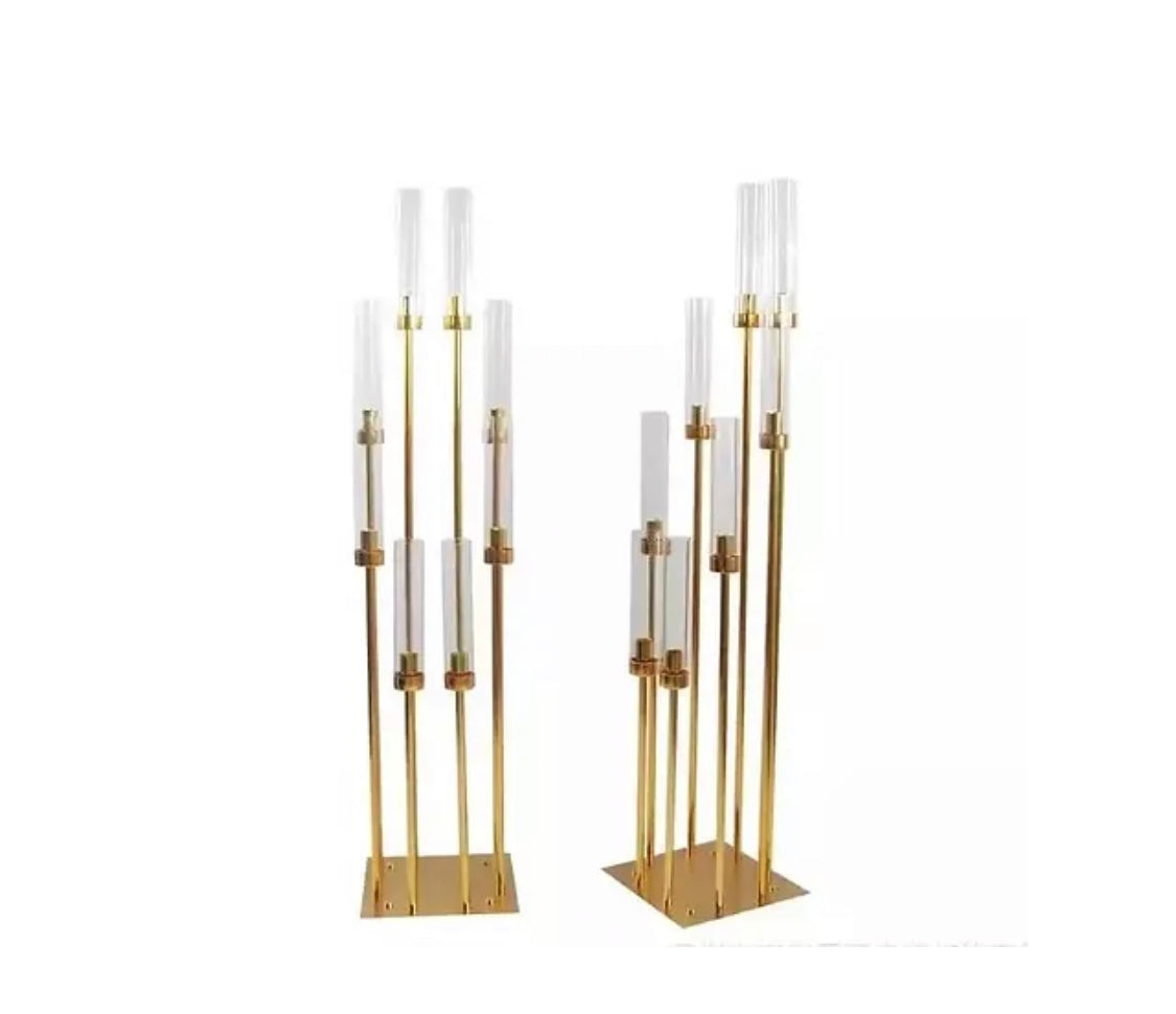 Gold candelabra hire