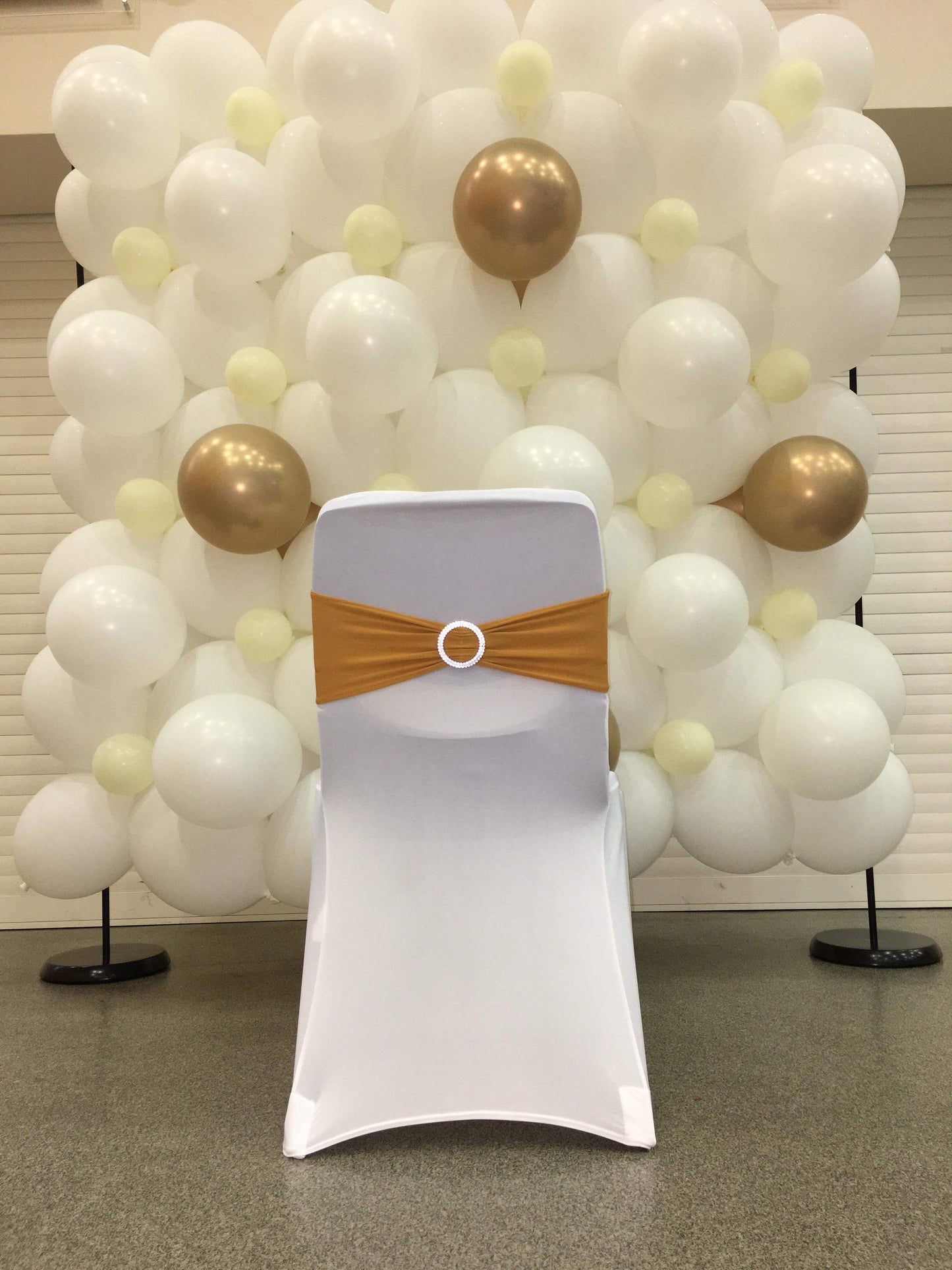 White spandex chair cover hire