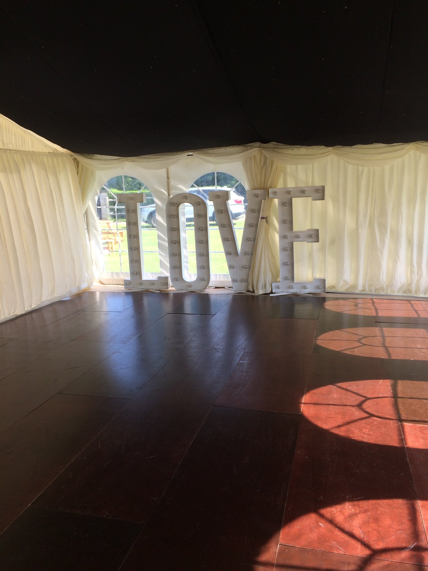 LOVE LED lights hire