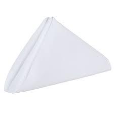 White Napkin hire