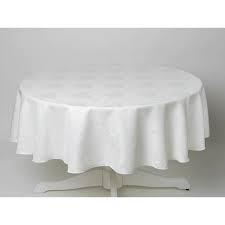 120" Round White Ivy Leaf Table Cloth hire